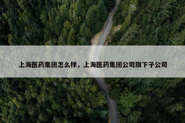 上海医药集团怎么样，上海医药集团公司旗下子公司