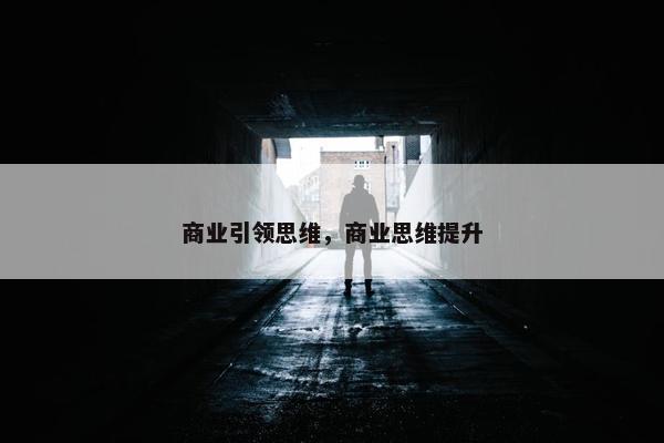 商业引领思维，商业思维提升