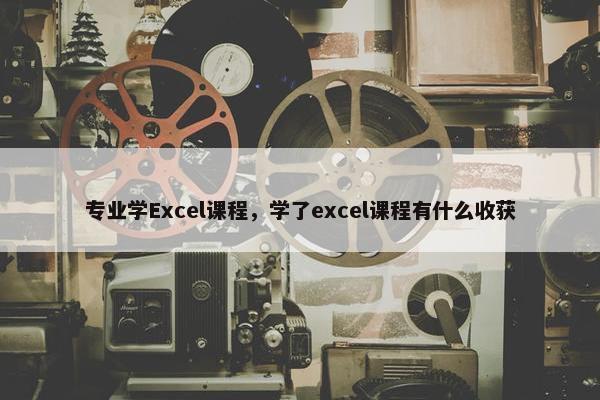 专业学Excel课程，学了excel课程有什么收获