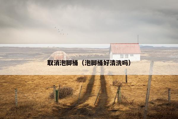取消泡脚桶（泡脚桶好清洗吗）