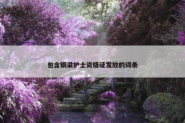 包含铜梁护士资格证发放的词条