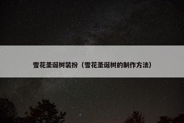 雪花圣诞树装扮（雪花圣诞树的制作方法）