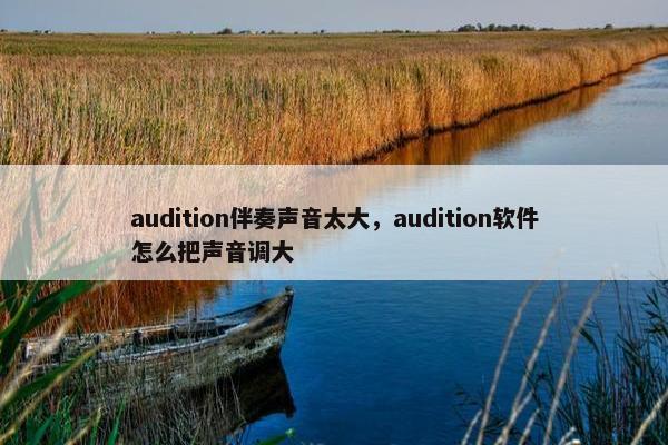 audition伴奏声音太大，audition软件怎么把声音调大