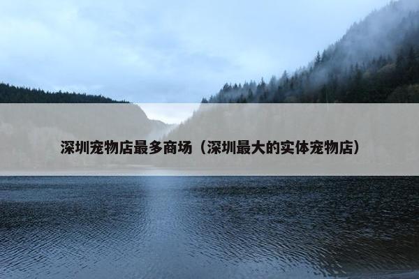 深圳宠物店最多商场（深圳最大的实体宠物店）