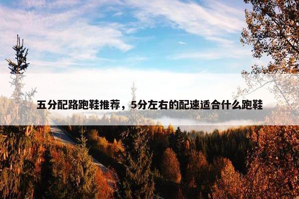 五分配路跑鞋推荐，5分左右的配速适合什么跑鞋