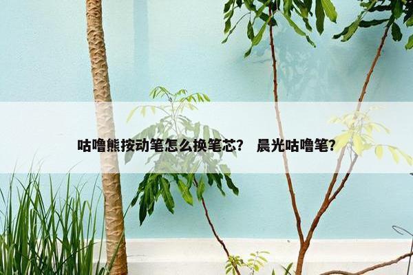 咕噜熊按动笔怎么换笔芯？ 晨光咕噜笔？