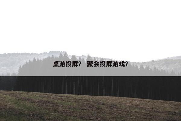 桌游投屏？ 聚会投屏游戏？