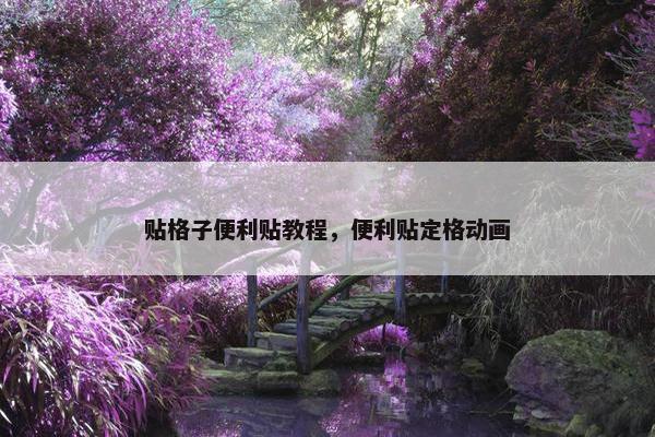 贴格子便利贴教程，便利贴定格动画