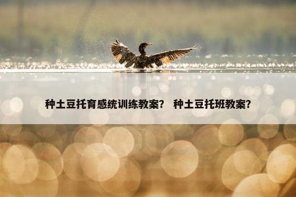 种土豆托育感统训练教案？ 种土豆托班教案？