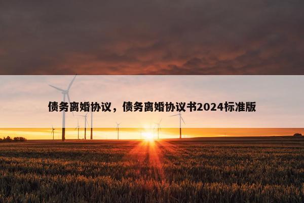 债务离婚协议，债务离婚协议书2024标准版