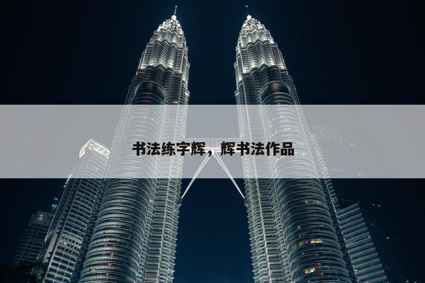 书法练字辉，辉书法作品