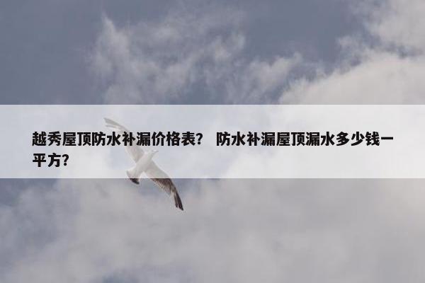 越秀屋顶防水补漏价格表？ 防水补漏屋顶漏水多少钱一平方？
