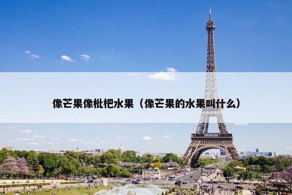 像芒果像枇杷水果（像芒果的水果叫什么）