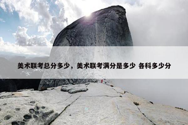 美术联考总分多少，美术联考满分是多少 各科多少分