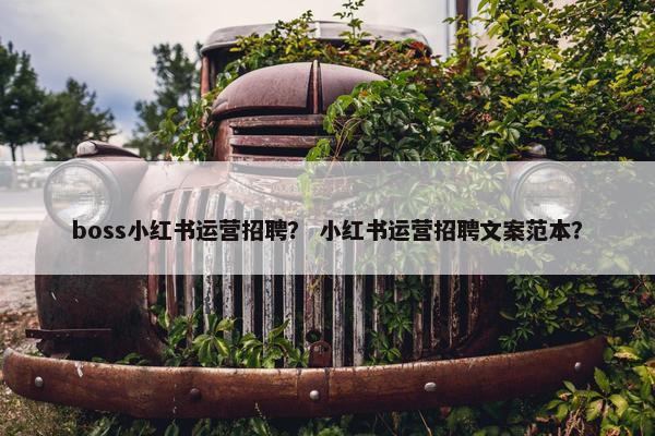 boss小红书运营招聘？ 小红书运营招聘文案范本？