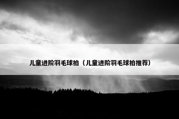 儿童进阶羽毛球拍（儿童进阶羽毛球拍推荐）