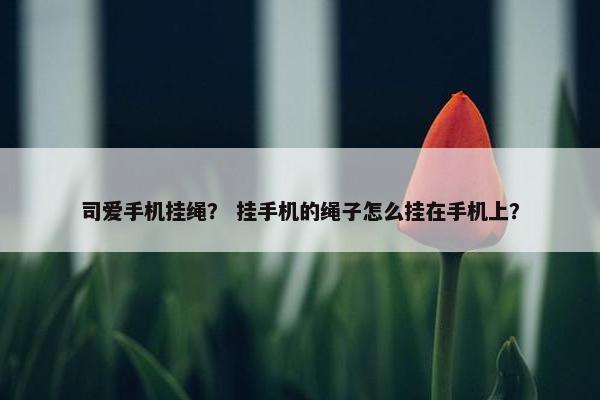 司爱手机挂绳？ 挂手机的绳子怎么挂在手机上？