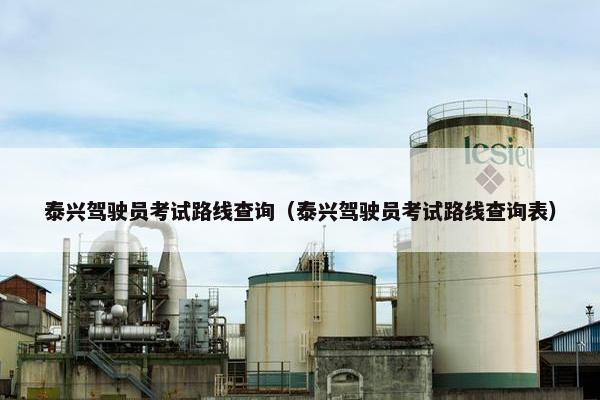 泰兴驾驶员考试路线查询（泰兴驾驶员考试路线查询表）