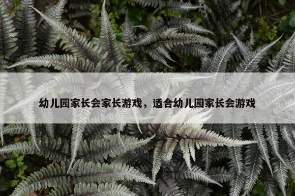 幼儿园家长会家长游戏，适合幼儿园家长会游戏