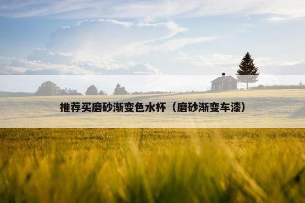 推荐买磨砂渐变色水杯（磨砂渐变车漆）