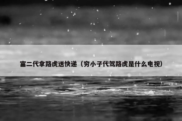 富二代拿路虎送快递（穷小子代驾路虎是什么电视）