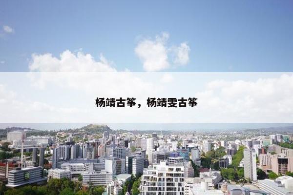 杨靖古筝，杨靖雯古筝