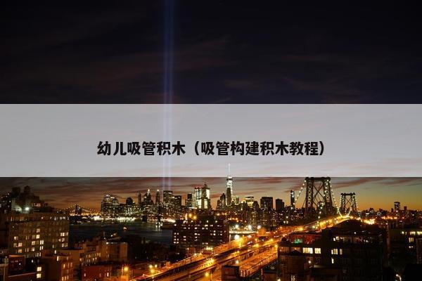 幼儿吸管积木（吸管构建积木教程）