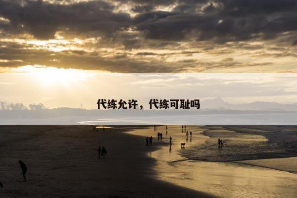 代练允许，代练可耻吗