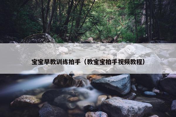宝宝早教训练拍手（教宝宝拍手视频教程）