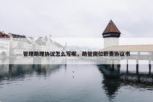 管理助理协议怎么写呢，助管岗位职责协议书