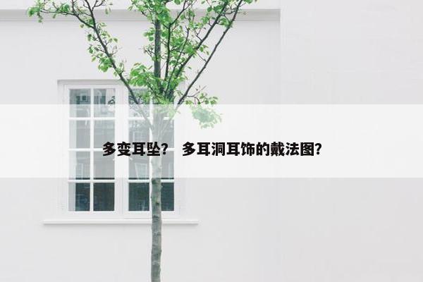 多变耳坠？ 多耳洞耳饰的戴法图？