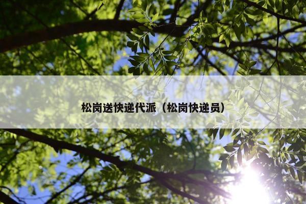 松岗送快递代派（松岗快递员）