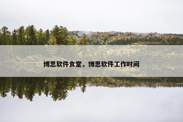 博思软件食堂，博思软件工作时间
