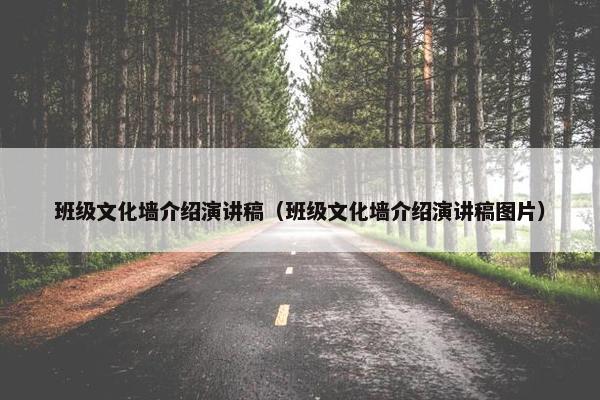班级文化墙介绍演讲稿（班级文化墙介绍演讲稿图片）