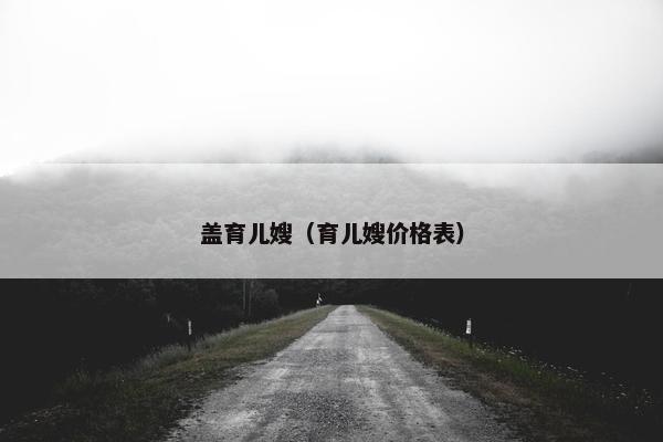 盖育儿嫂（育儿嫂价格表）