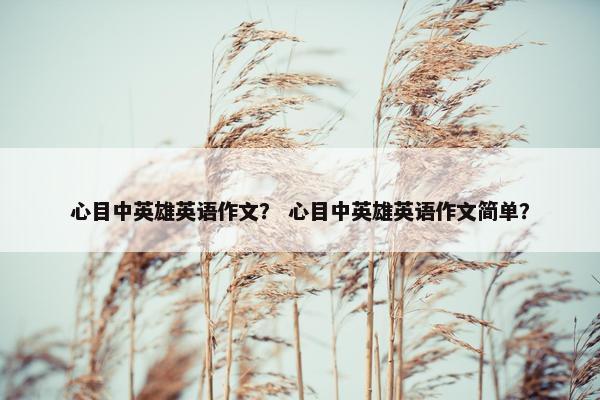 心目中英雄英语作文？ 心目中英雄英语作文简单？