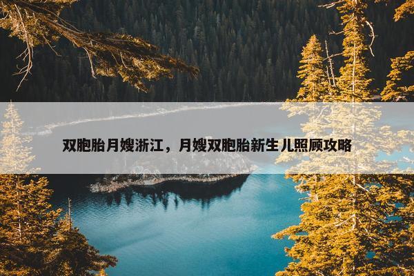 双胞胎月嫂浙江，月嫂双胞胎新生儿照顾攻略