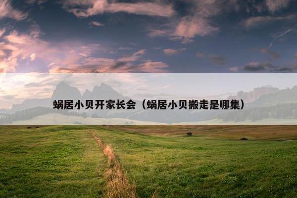 蜗居小贝开家长会（蜗居小贝搬走是哪集）
