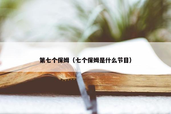 第七个保姆（七个保姆是什么节目）