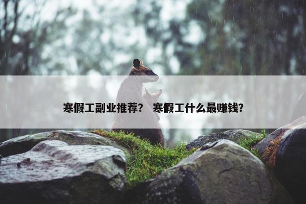 寒假工副业推荐？ 寒假工什么最赚钱？