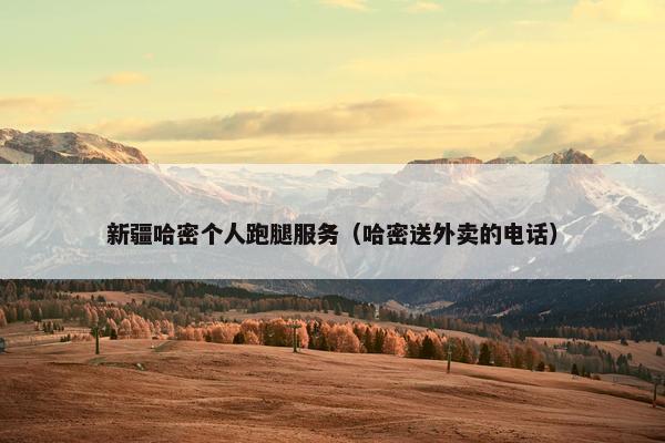 新疆哈密个人跑腿服务（哈密送外卖的电话）