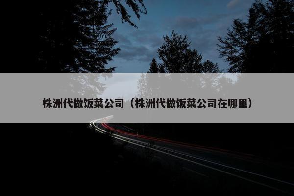 株洲代做饭菜公司（株洲代做饭菜公司在哪里）