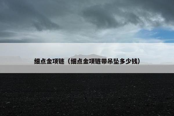 细点金项链（细点金项链带吊坠多少钱）