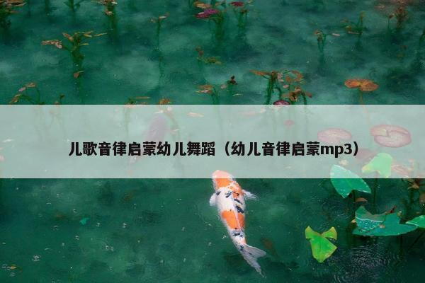 儿歌音律启蒙幼儿舞蹈（幼儿音律启蒙mp3）