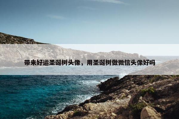 带来好运圣诞树头像，用圣诞树做微信头像好吗