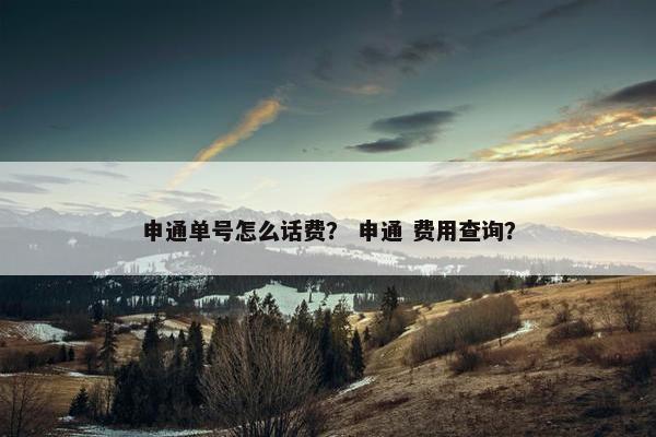 申通单号怎么话费？ 申通 费用查询？