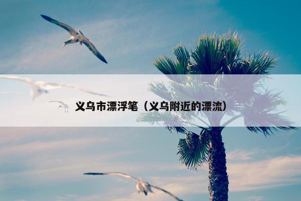 义乌市漂浮笔（义乌附近的漂流）