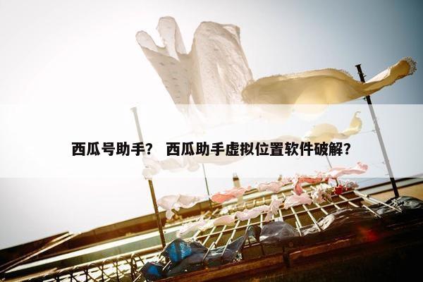 西瓜号助手？ 西瓜助手虚拟位置软件破解？