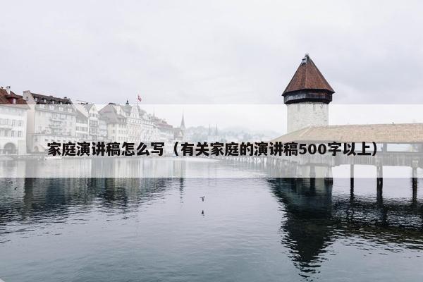 家庭演讲稿怎么写（有关家庭的演讲稿500字以上）