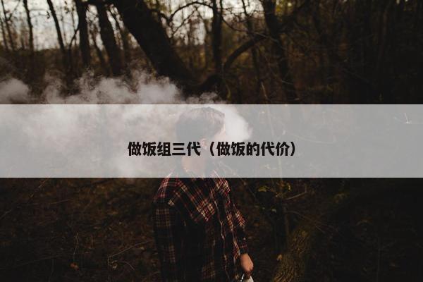 做饭组三代（做饭的代价）
